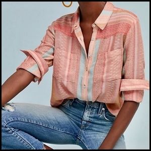 EUC Anthropologie Maeve Calipatria Striped Blouse